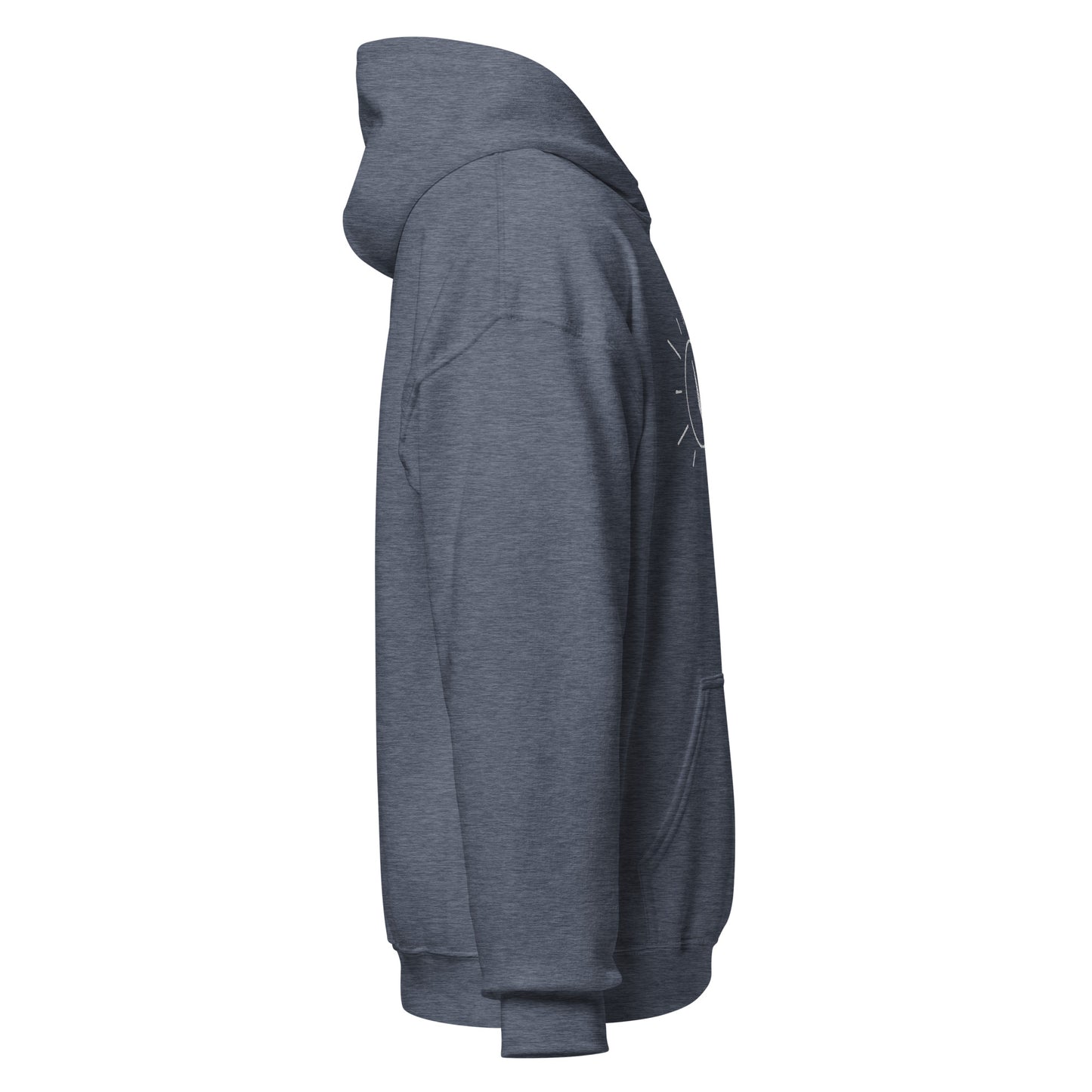 Heavy Blend Hoodie | Embroidered White