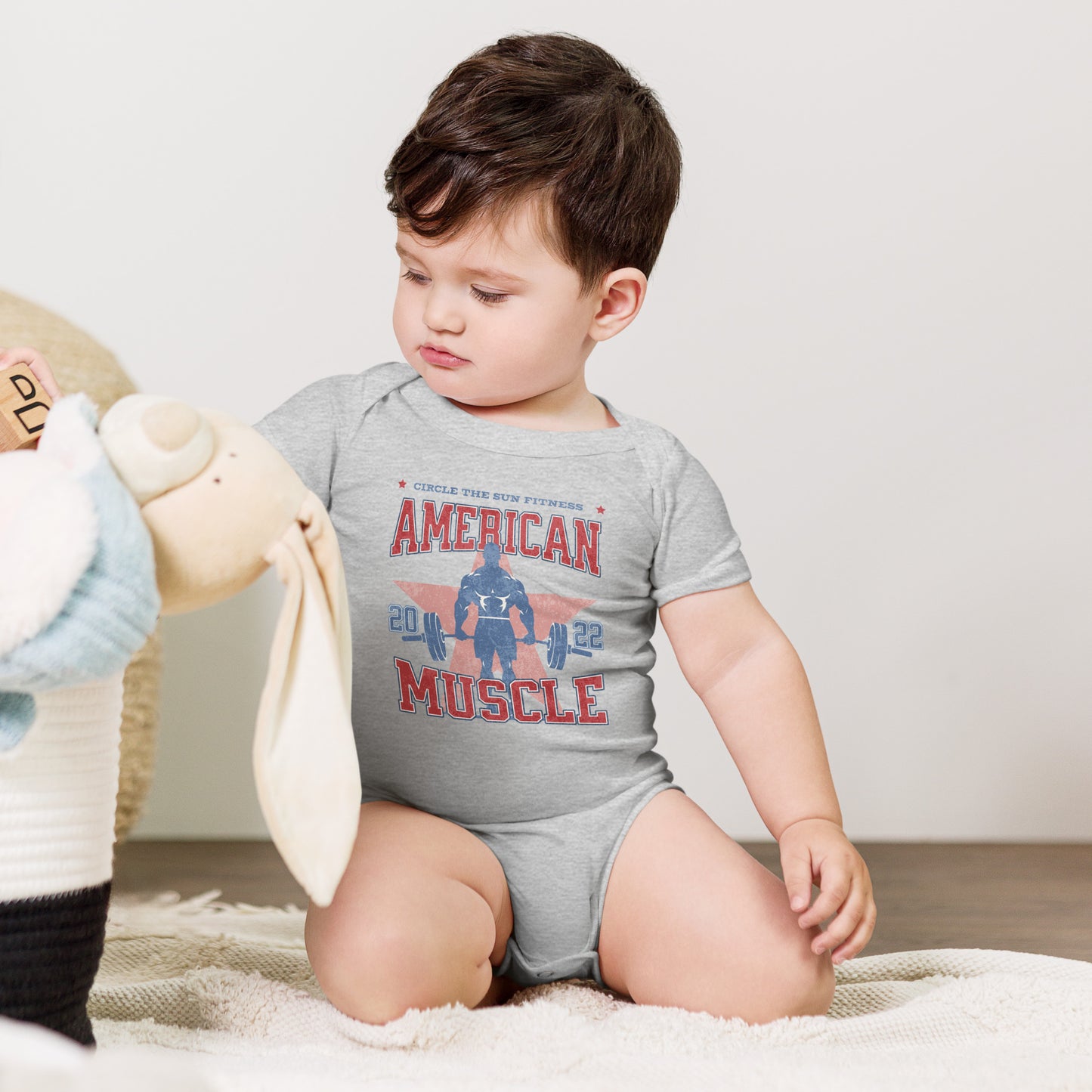 Baby Boy American Muscle Onesie