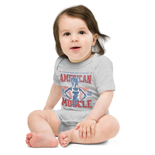 Baby Girl American Muscle Onesie