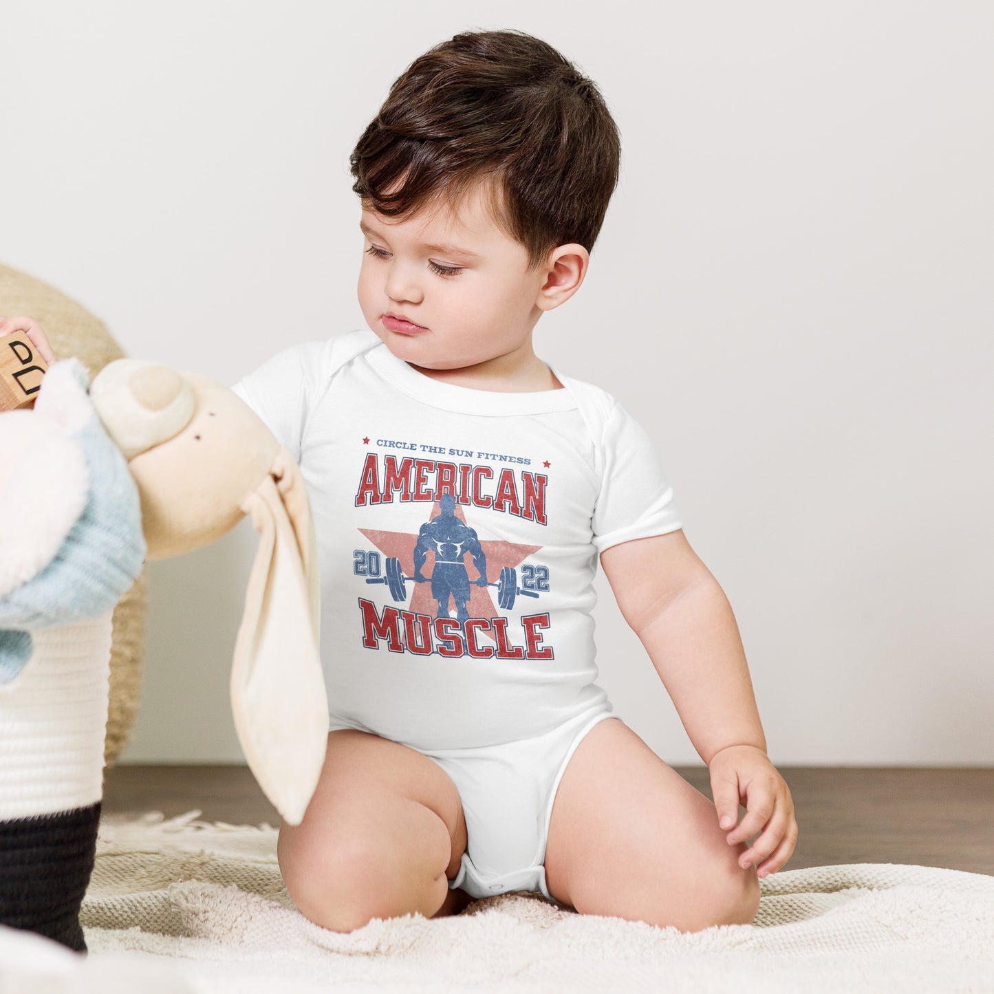 Baby Boy American Muscle Onesie