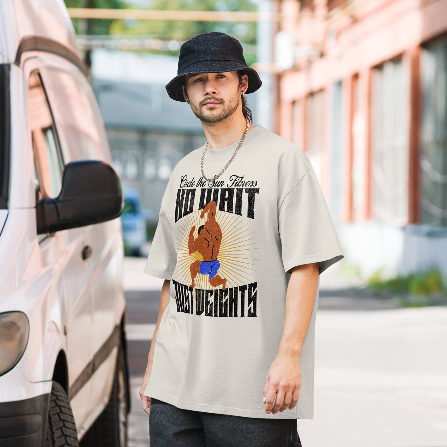 2EASY x CTS | No Wait Just Weights Oversized Faded T-Shirt