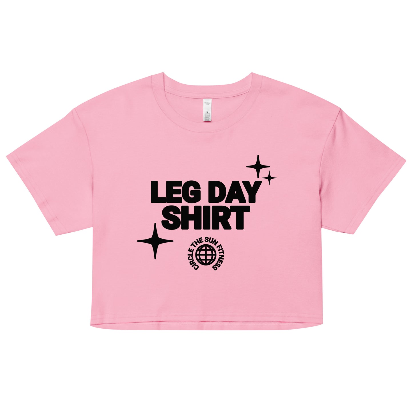 Crop Top | Leg Day [Black Font]