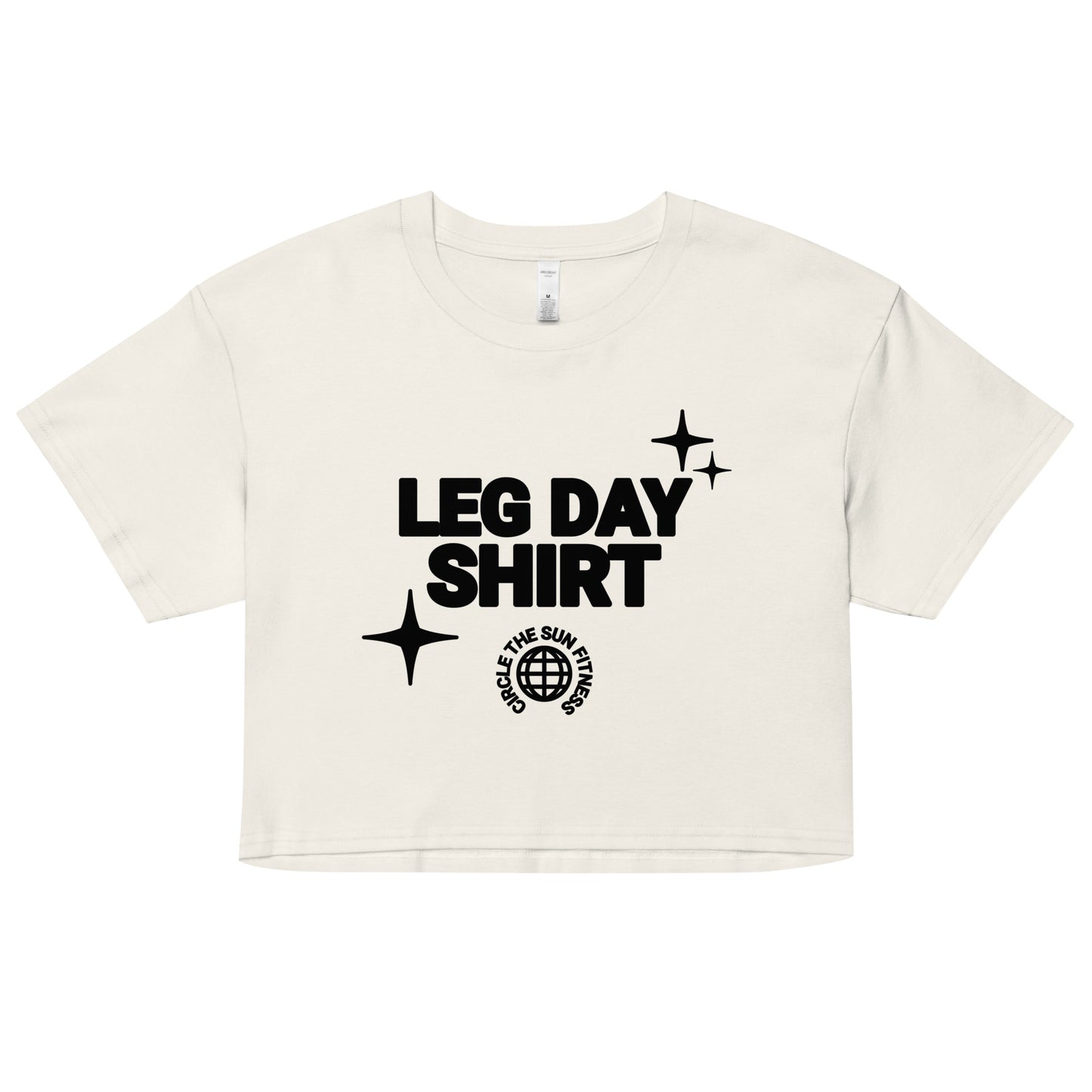 Crop Top | Leg Day [Black Font]